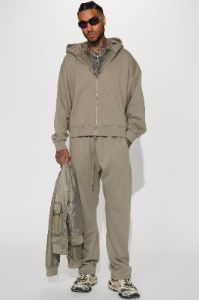 Tyson Heavyweight Straight Sweatpants - Olive sold by Fashion Nova