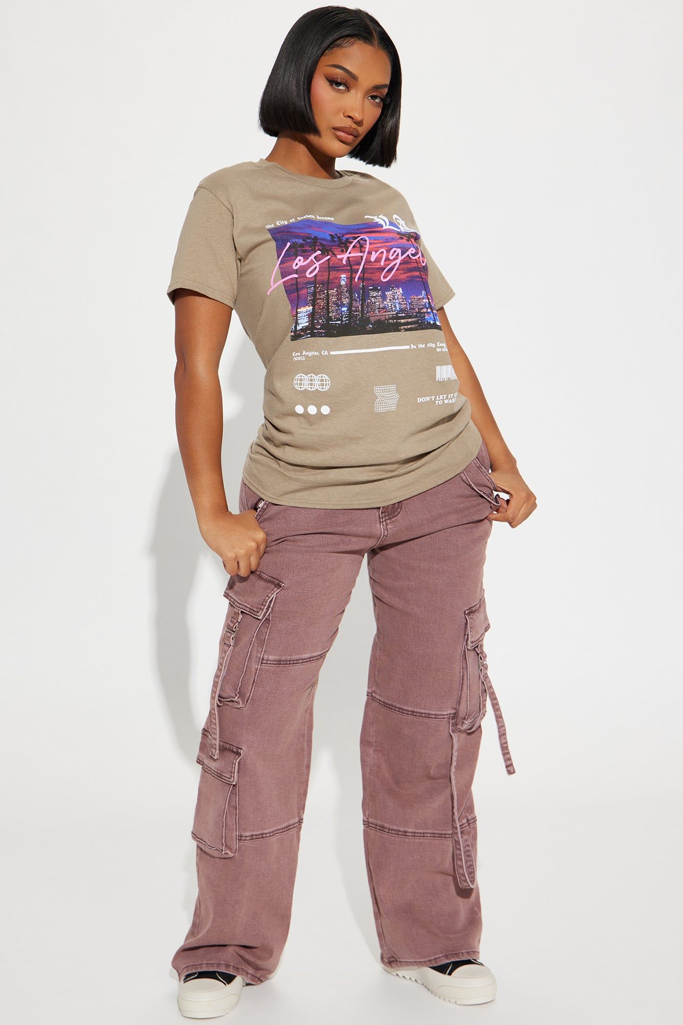 West Side Views Short Sleeve Tee - Sand sold by Fashion Nova product image thumbnail 2