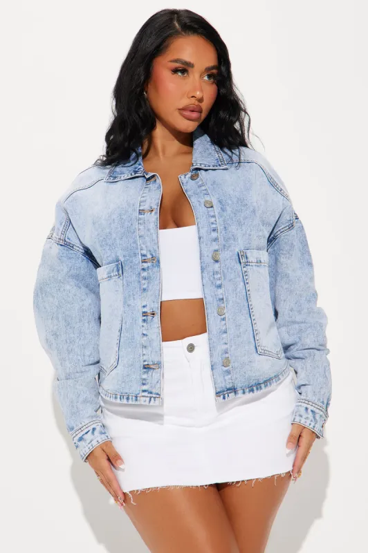 What You've Been Missing Denim Jacket - Light Wash sold by Fashion Nova