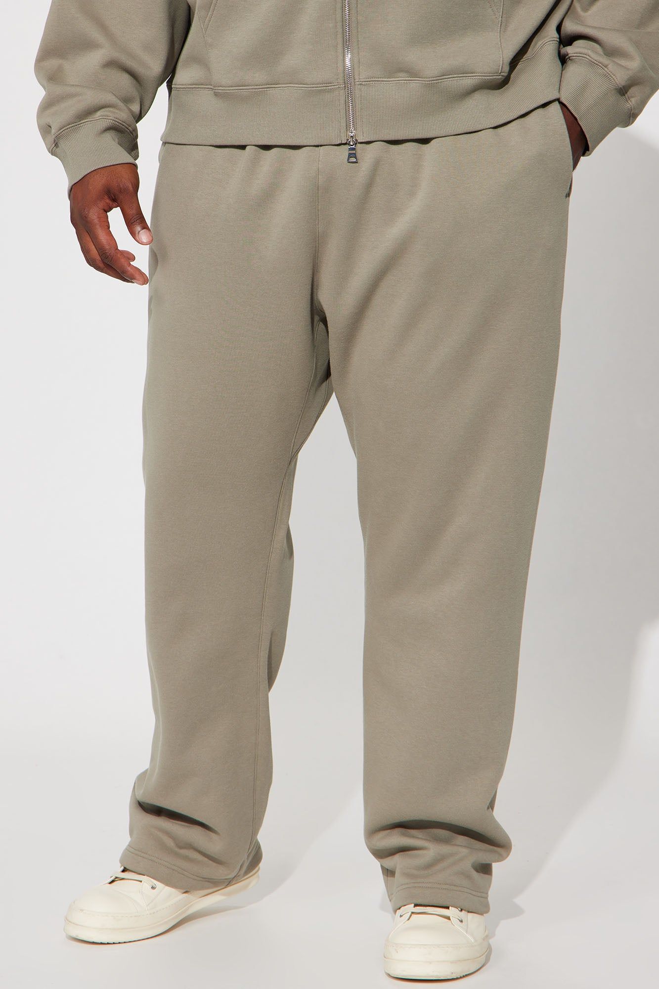 Tyson Heavyweight Straight Sweatpants - Olive sold by Fashion Nova product image thumbnail 2