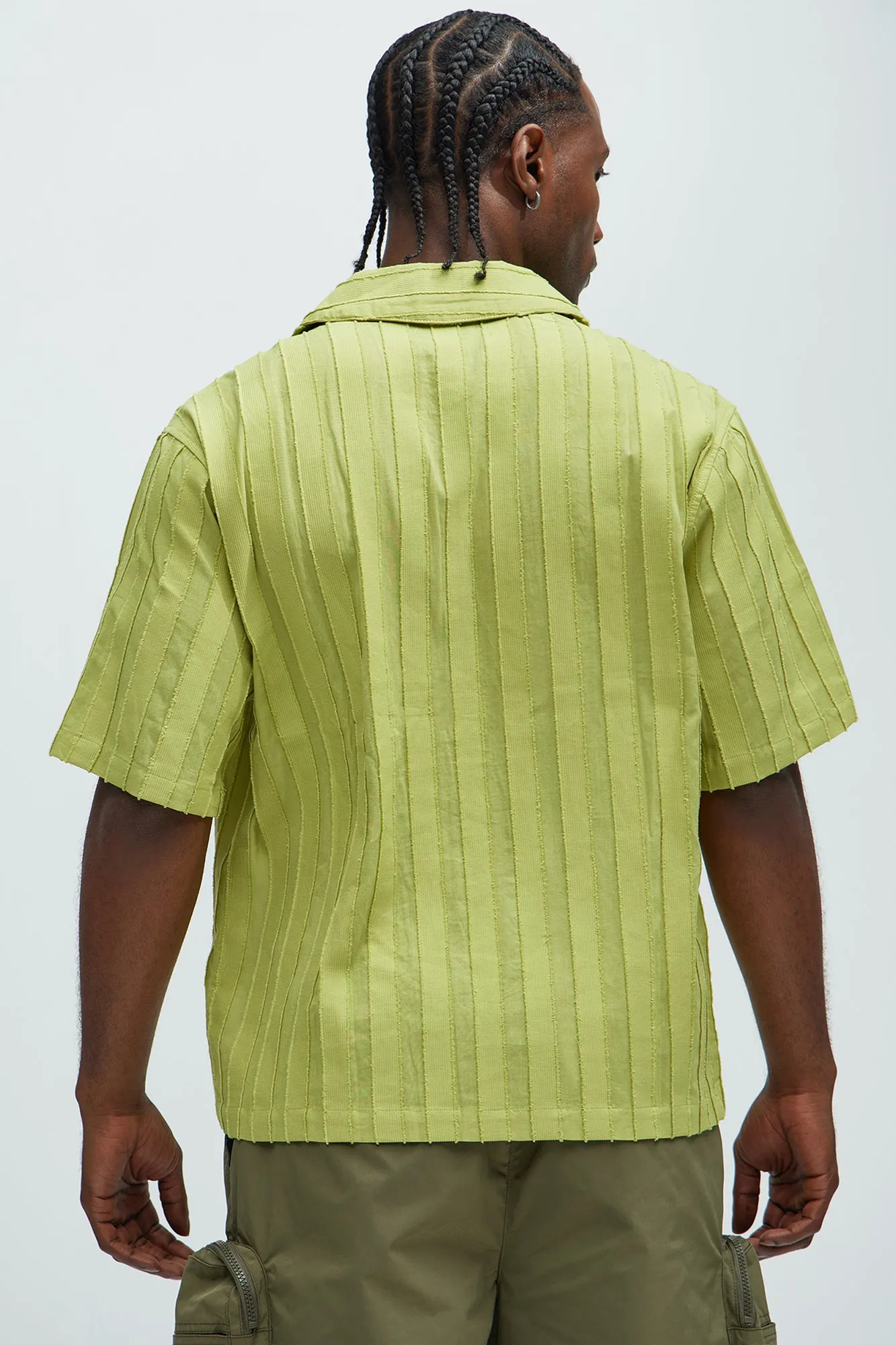 Charles Striped Shirt - Lime sold by Fashion Nova product image thumbnail 3