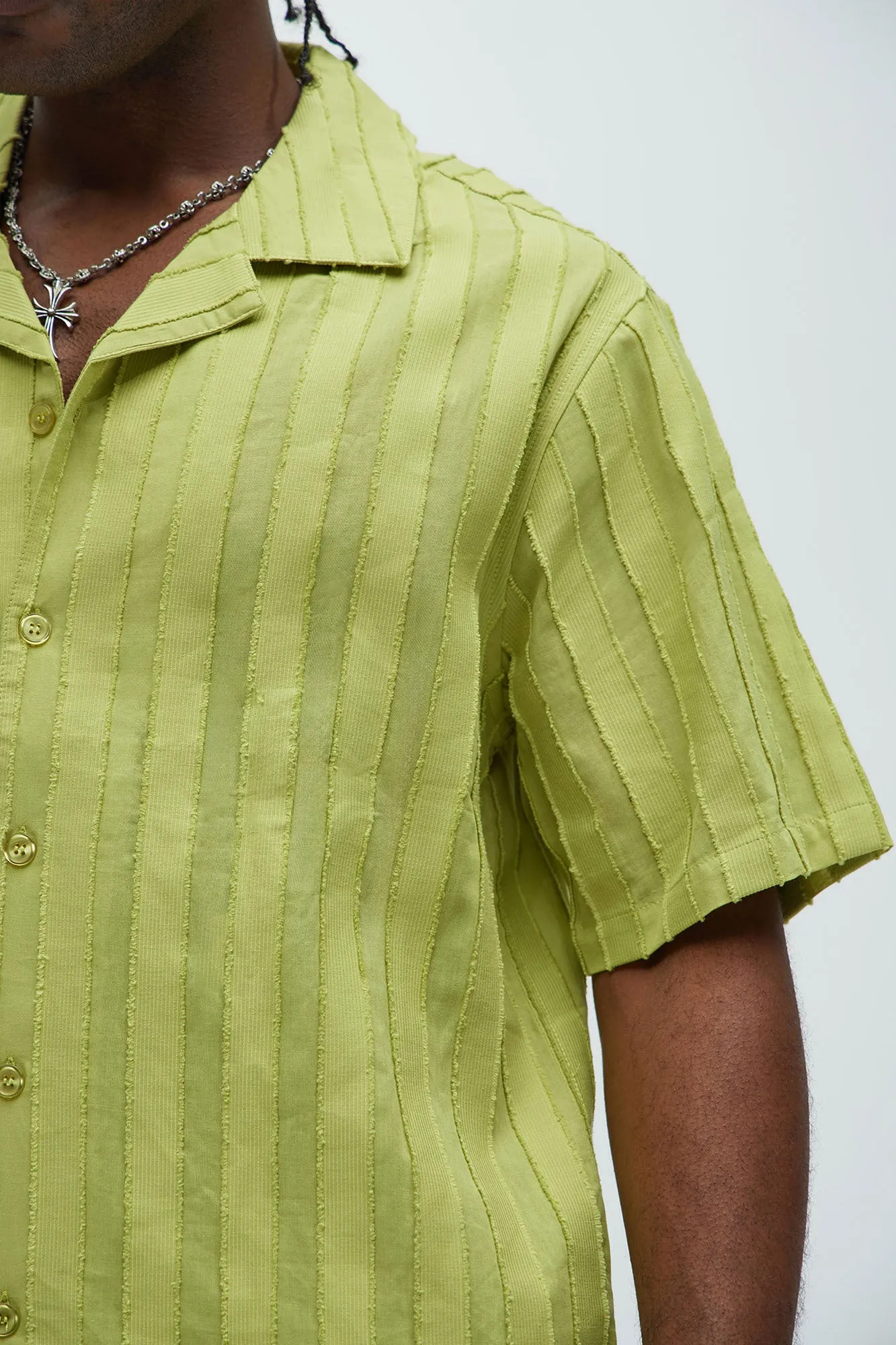 Charles Striped Shirt - Lime sold by Fashion Nova product image thumbnail 2