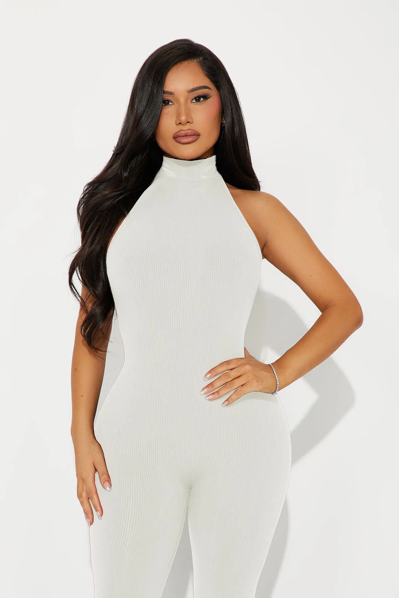 Cassandra Snatched Capri Jumpsuit - Off White sold by Fashion Nova product image thumbnail 2
