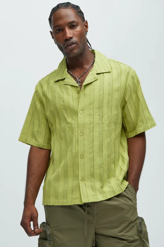 Charles Striped Shirt - Lime sold by Fashion Nova