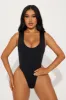 Kim Scoop Neck Bodysuit - Black sold by Fashion Nova