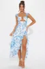 Estée Floral Maxi Dress - Blue/combo sold by Fashion Nova