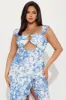 Estée Floral Maxi Dress - Blue/combo sold by Fashion Nova