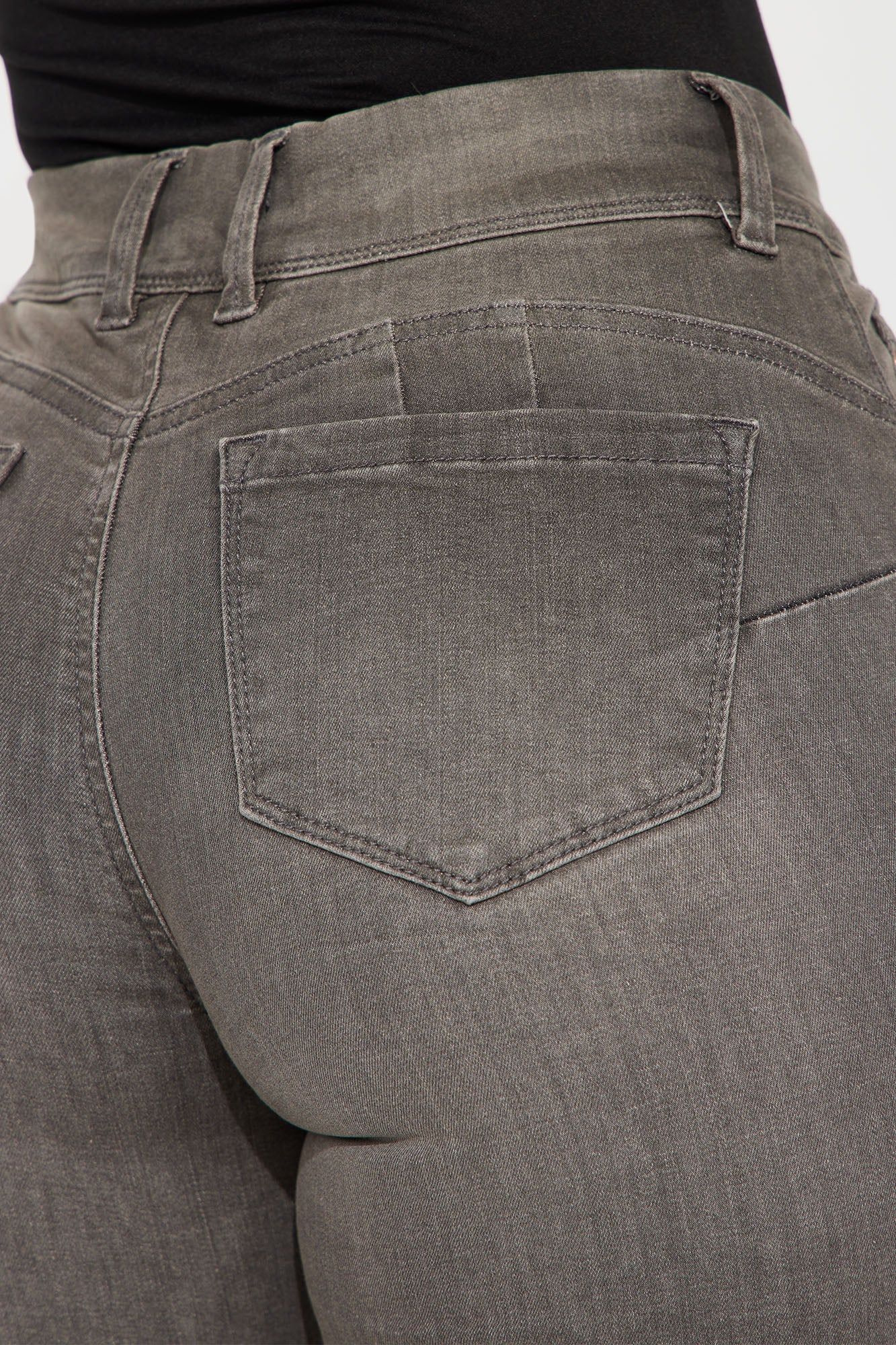 Double Take Booty Lifting Stretch Skinny Jeans - Grey sold by Fashion Nova product image thumbnail 4