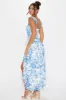 Estée Floral Maxi Dress - Blue/combo sold by Fashion Nova