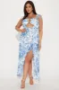 Estée Floral Maxi Dress - Blue/combo sold by Fashion Nova