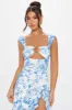 Estée Floral Maxi Dress - Blue/combo sold by Fashion Nova
