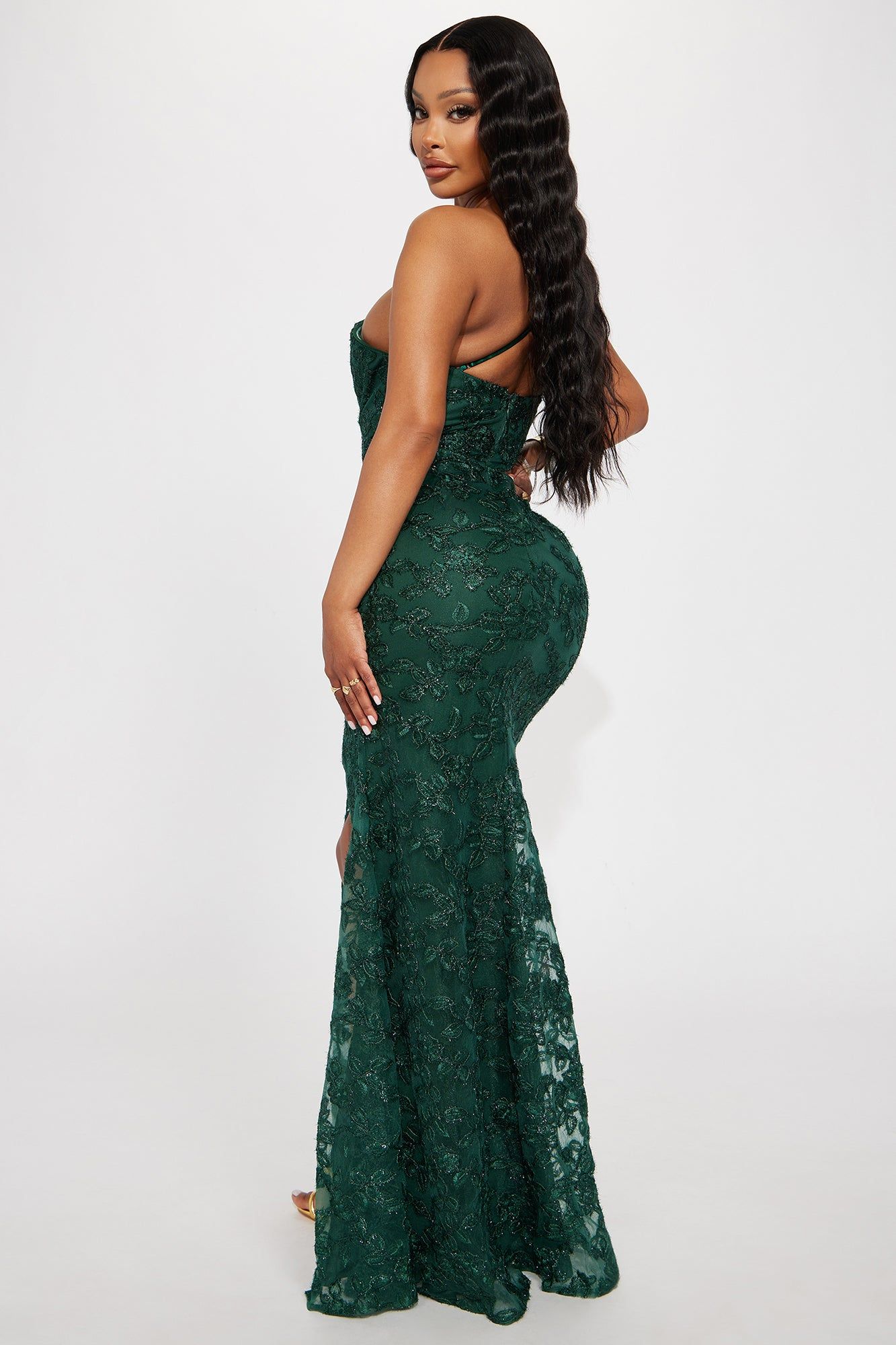 Brinley Lace Gown - Hunter sold by Fashion Nova product image thumbnail 3