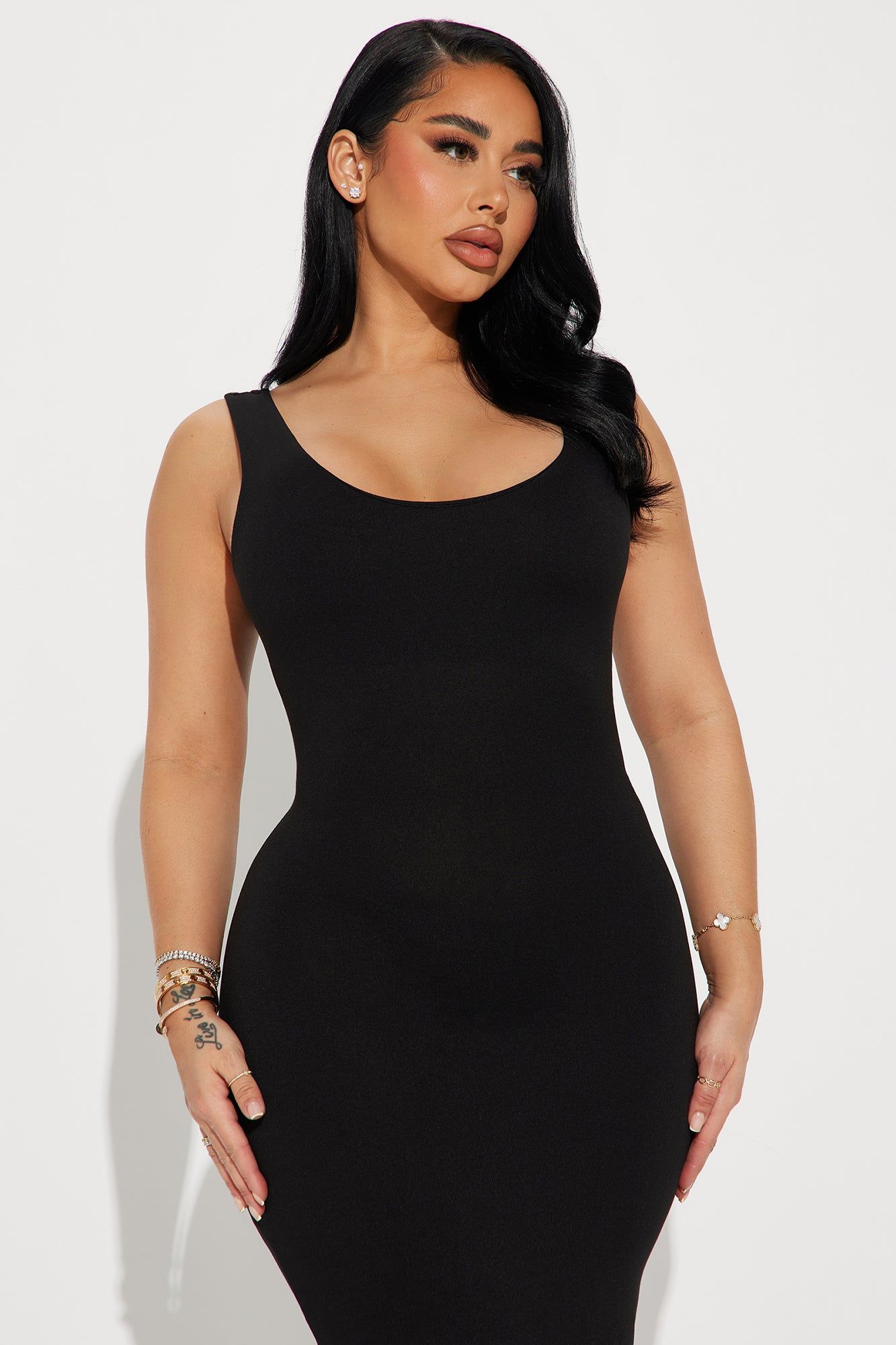 Double Scoop Midi Dress - Black sold by Fashion Nova product image thumbnail 2