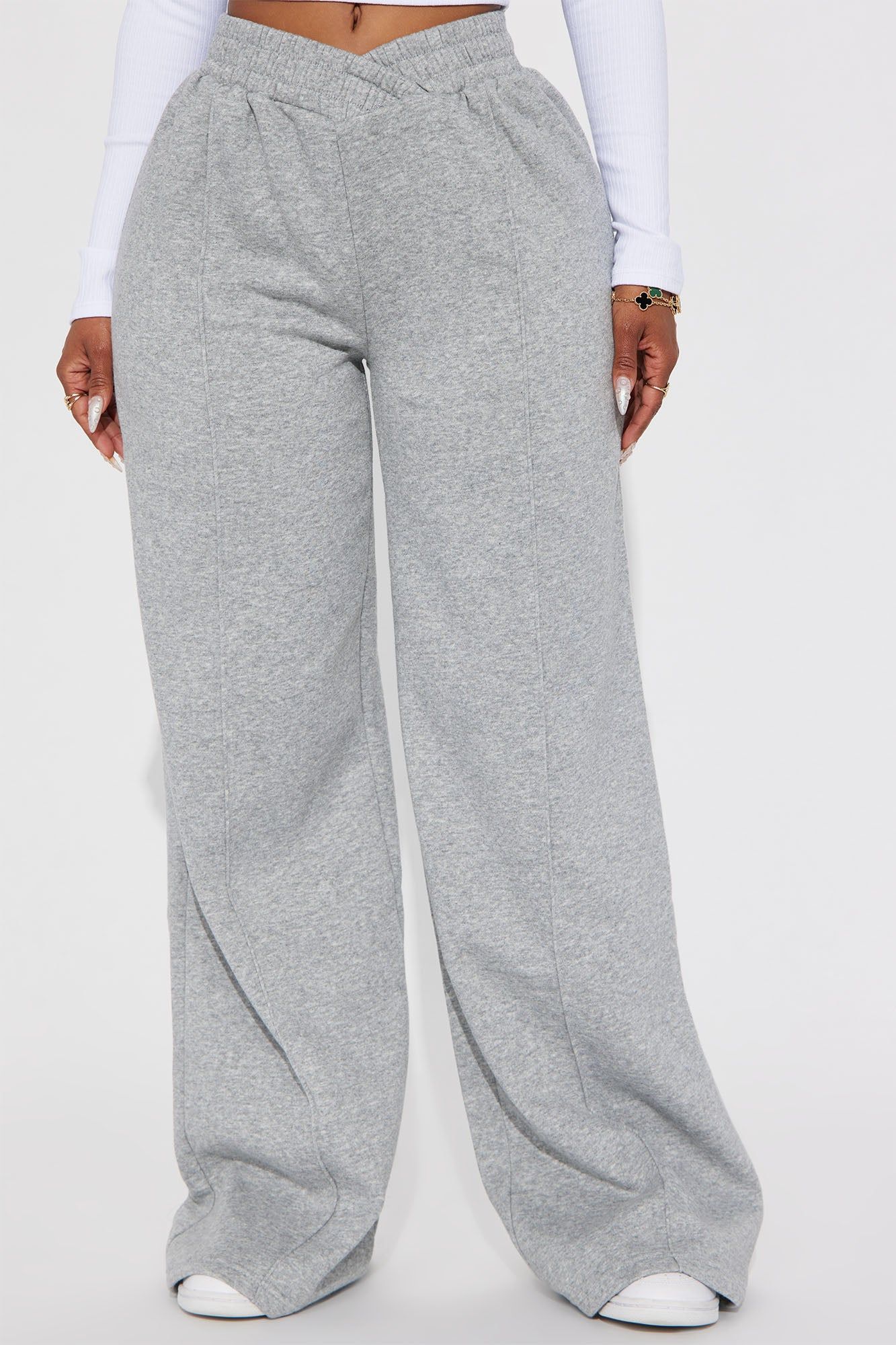Cassandra Cross Over Lounge Pant - Heather Grey sold by Fashion Nova product image thumbnail 2