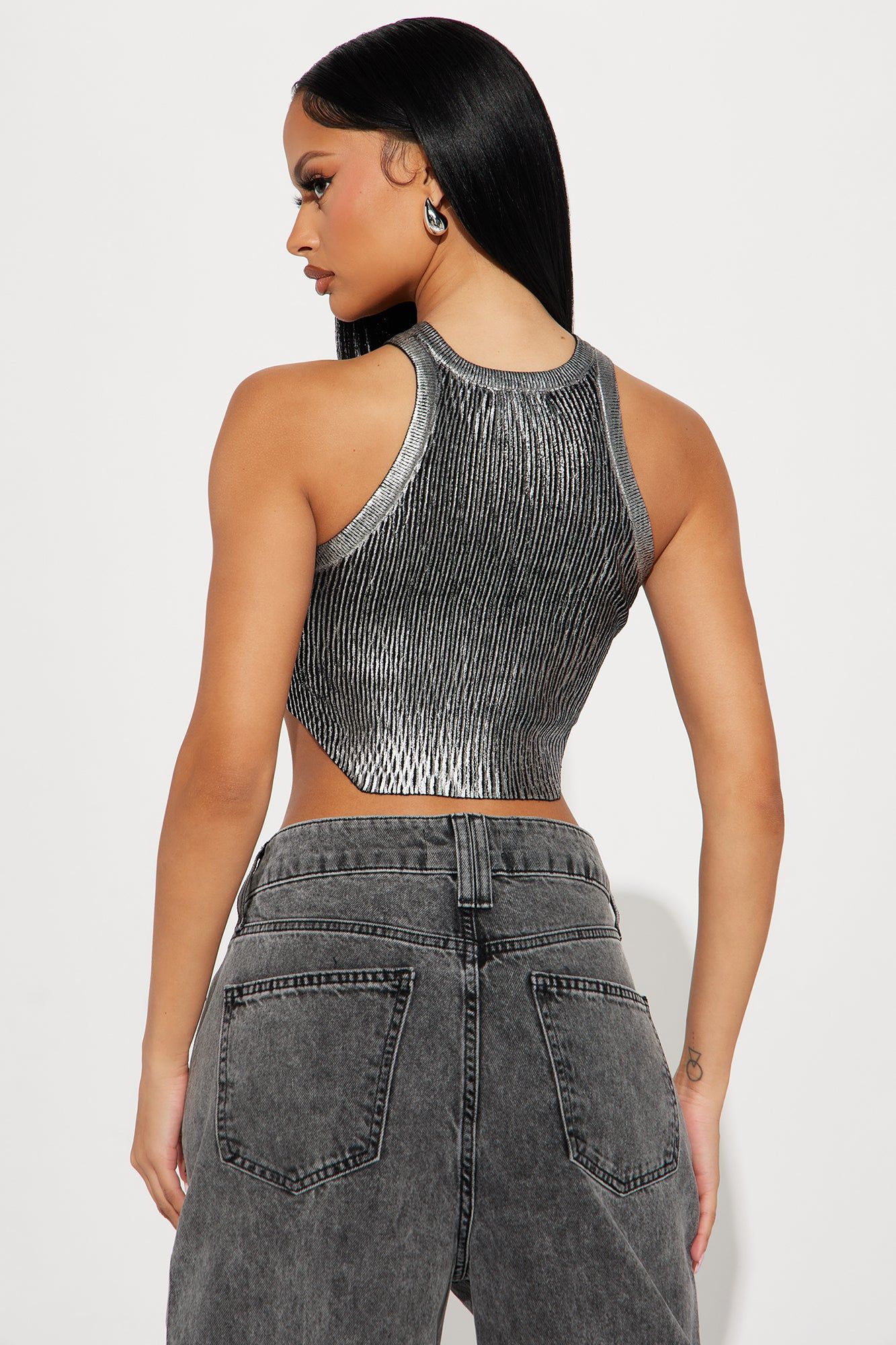 Midnight Love Sweater Top - Gunmetal sold by Fashion Nova product image thumbnail 4