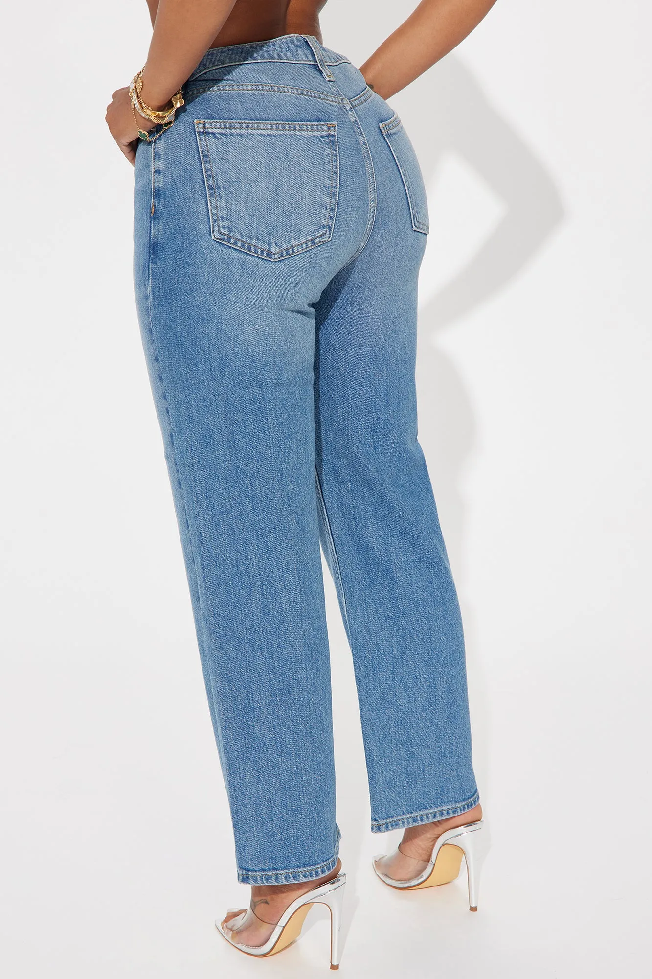 Stuck In Your Head Cropped Straight Leg Jeans - Light Wash sold by Fashion Nova product image thumbnail 3