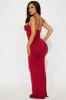 Sonya Low Back Maxi Dress - Red sold by Fashion Nova