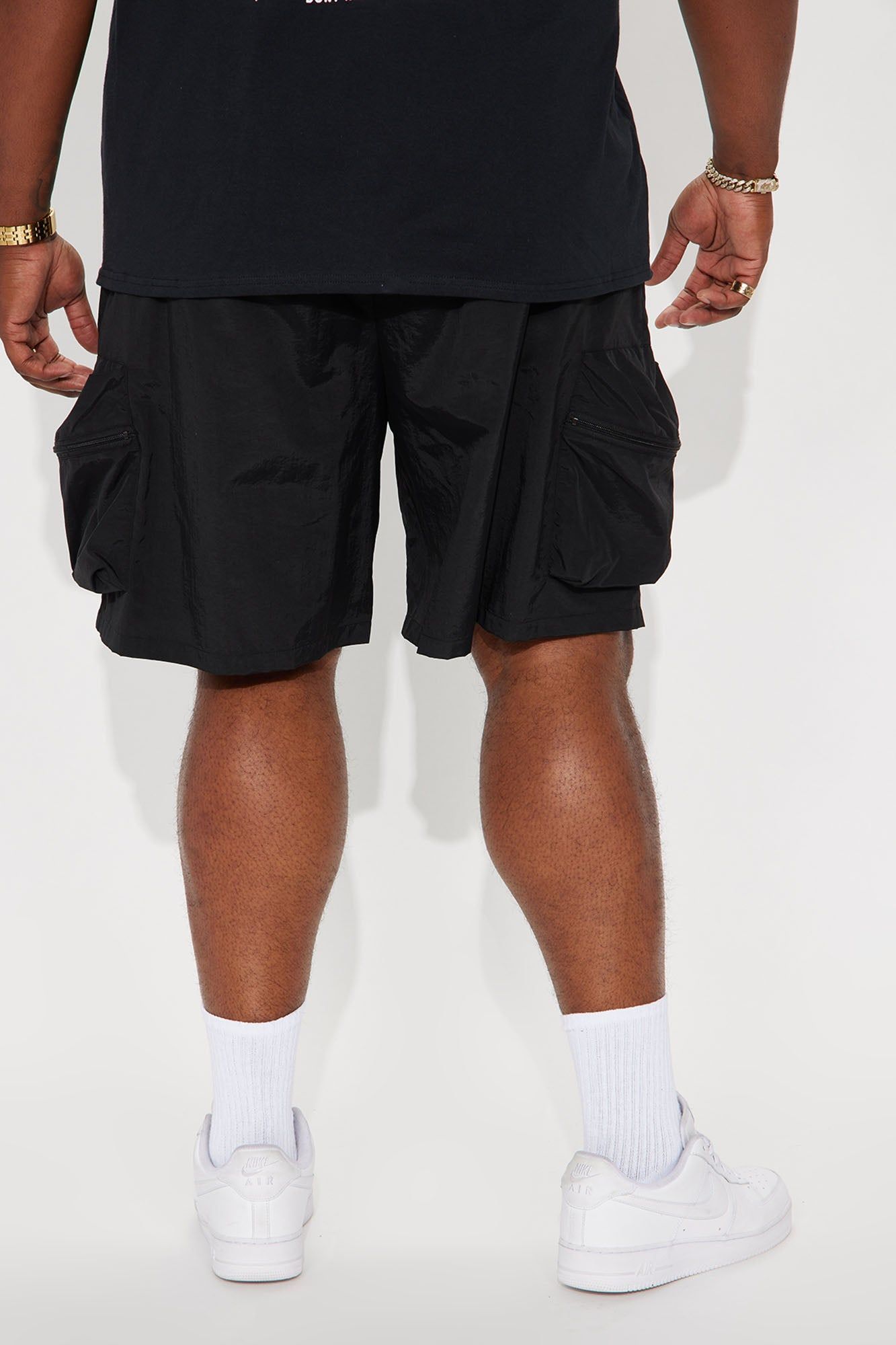 Buckle Up Nylon Cargo Shorts - Black sold by Fashion Nova product image thumbnail 9