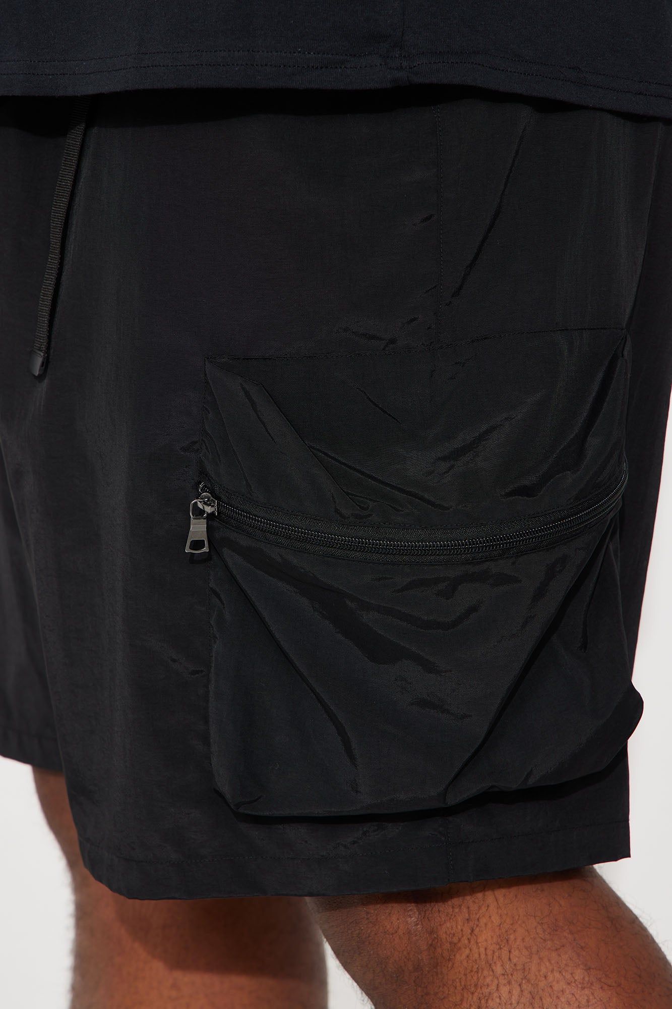 Buckle Up Nylon Cargo Shorts - Black sold by Fashion Nova product image thumbnail 8