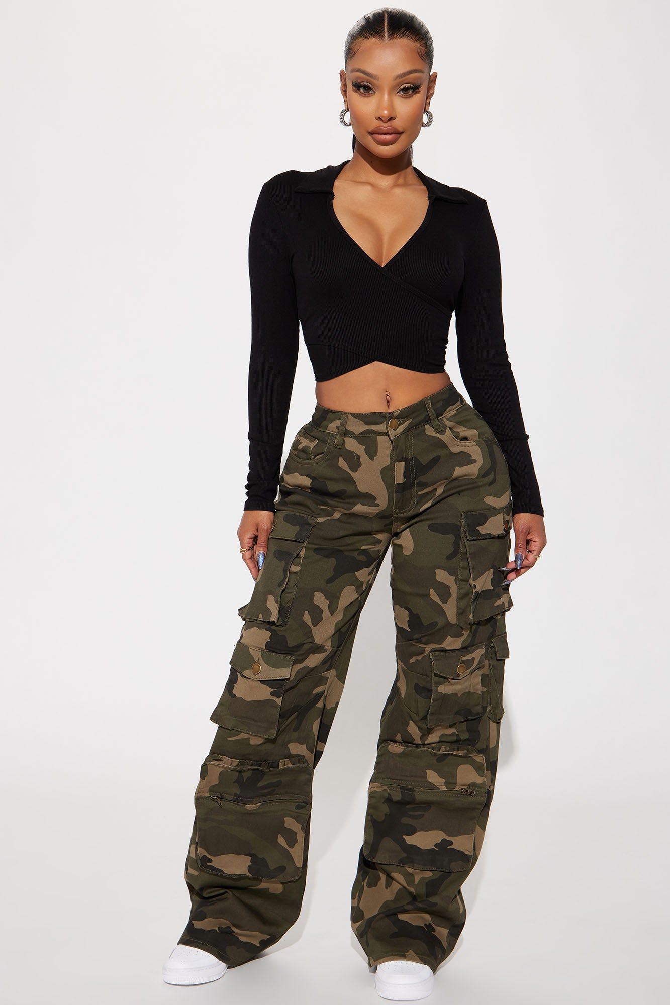 Monica Long Sleeve Wrap Top - Black sold by Fashion Nova product image thumbnail 2