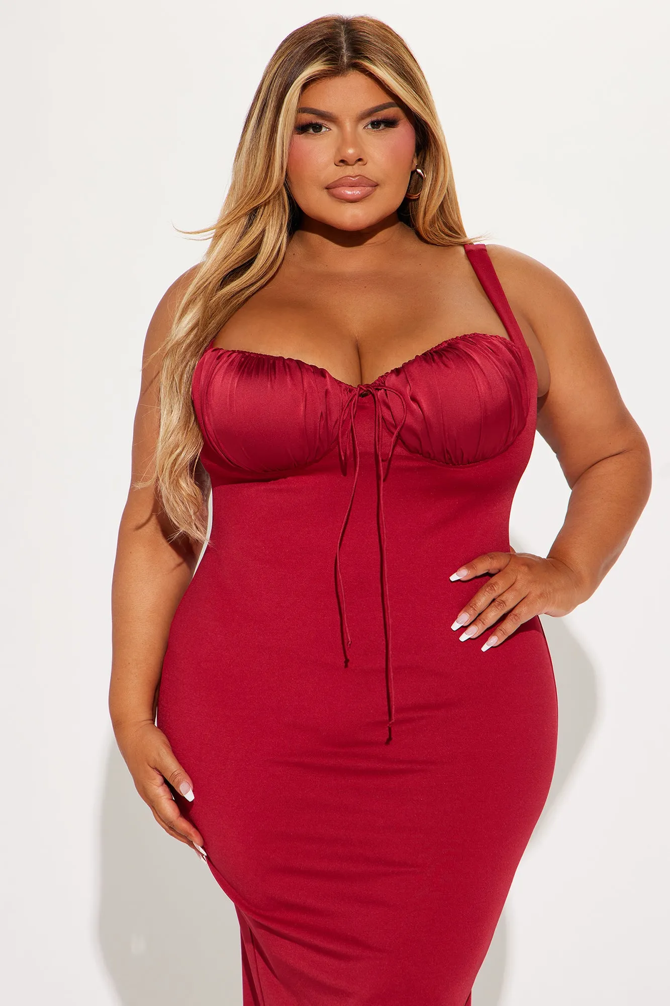 Sonya Low Back Maxi Dress - Red | Parallel