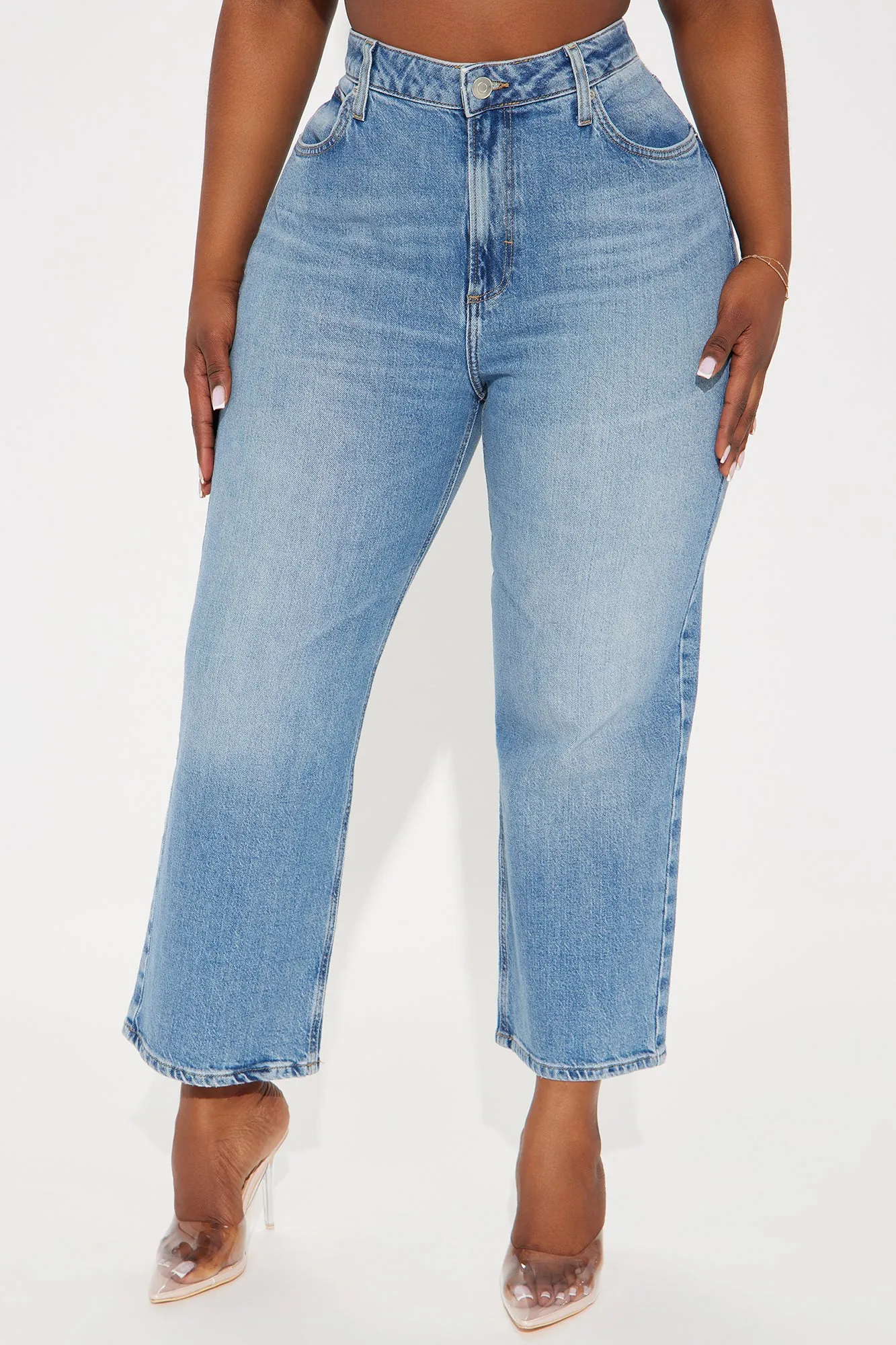 Stuck In Your Head Cropped Straight Leg Jeans - Light Wash sold by Fashion Nova product image thumbnail 5