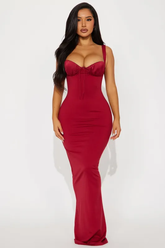 Sonya Low Back Maxi Dress - Red sold by Fashion Nova