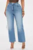 Stuck In Your Head Cropped Straight Leg Jeans - Light Wash sold by Fashion Nova