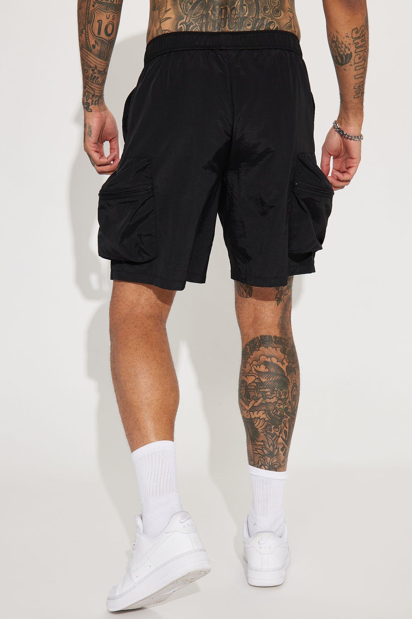 Buckle Up Nylon Cargo Shorts - Black sold by Fashion Nova product image thumbnail 6