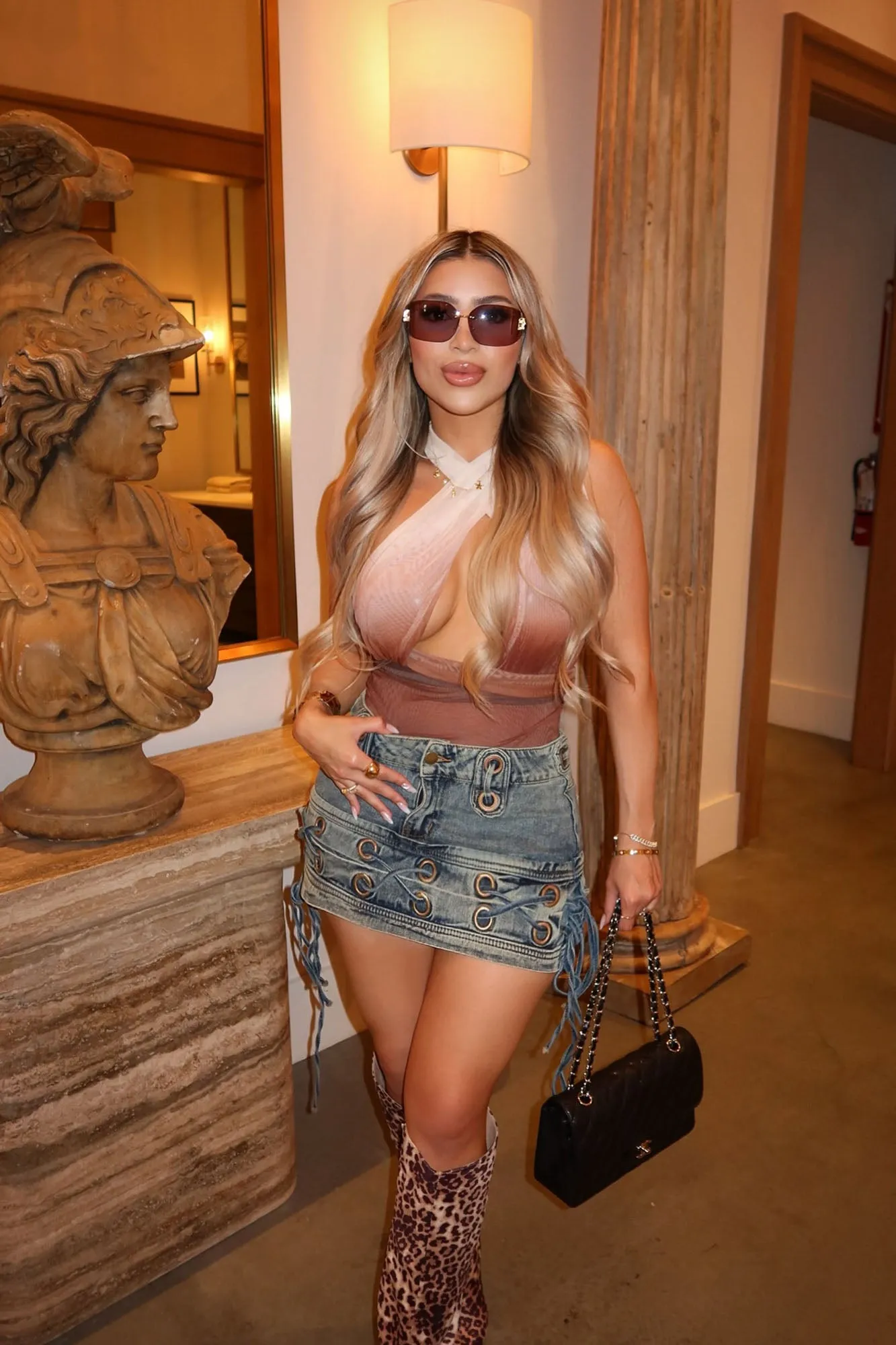 Jaded Lover Tinted Denim Micro Mini Skirt - Vintage Wash sold by Fashion Nova product image thumbnail 4