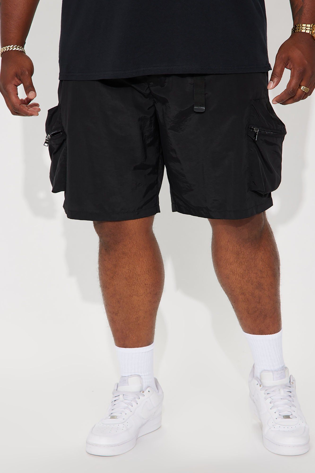 Buckle Up Nylon Cargo Shorts - Black sold by Fashion Nova product image thumbnail 2