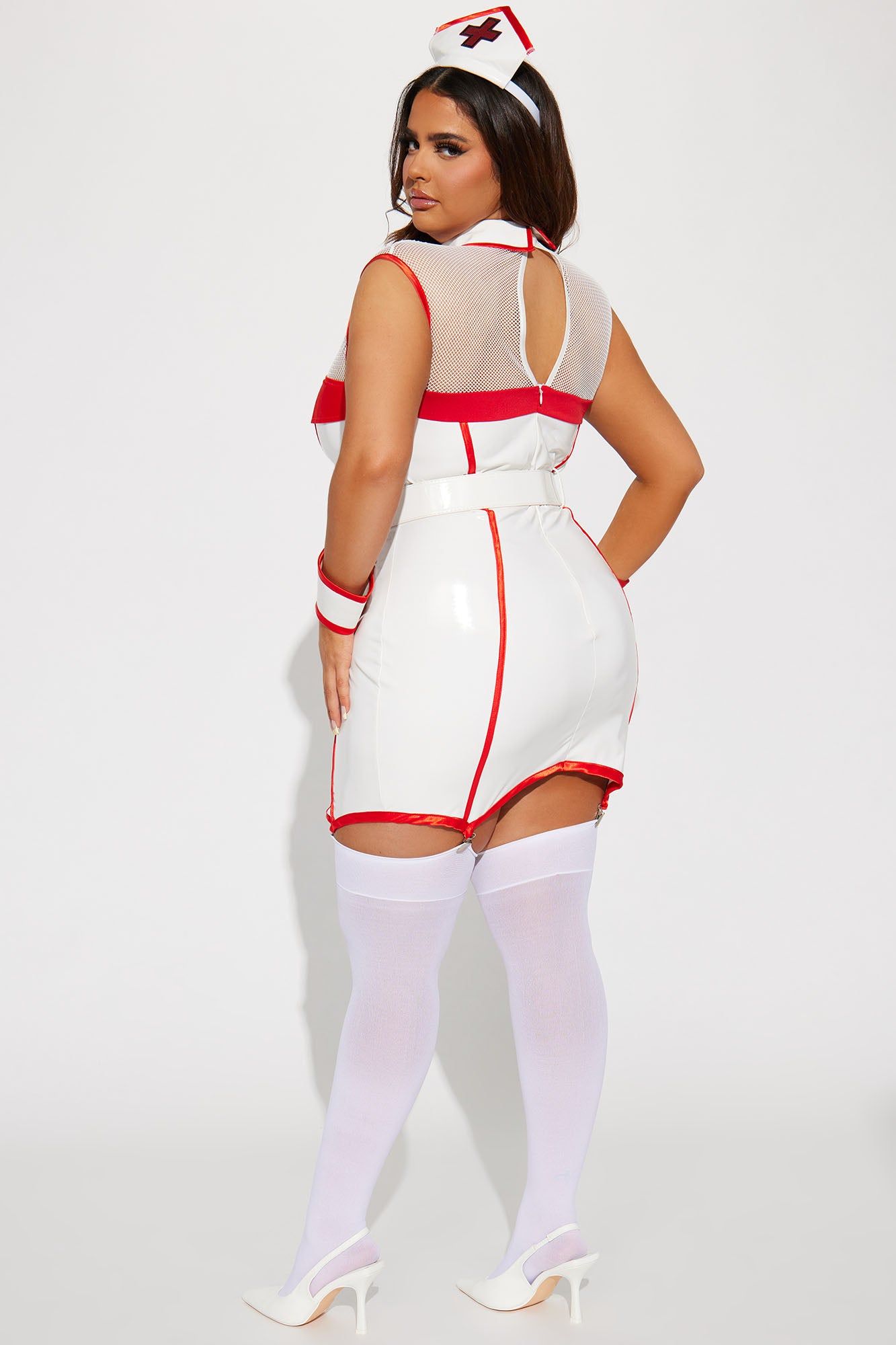 Head Nurse 4 Piece Costume Set - White/combo sold by Fashion Nova product image thumbnail 9