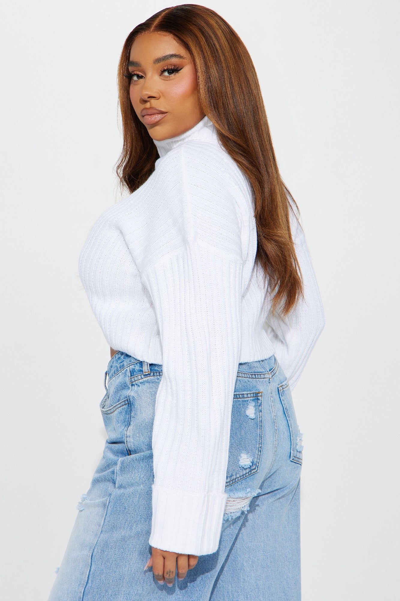Saree Sweater - White sold by Fashion Nova product image thumbnail 6