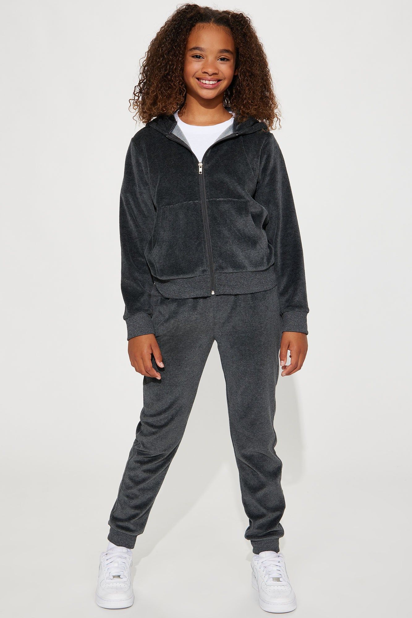 Mini Original Trendsetter II Velour Set - Charcoal sold by Fashion Nova