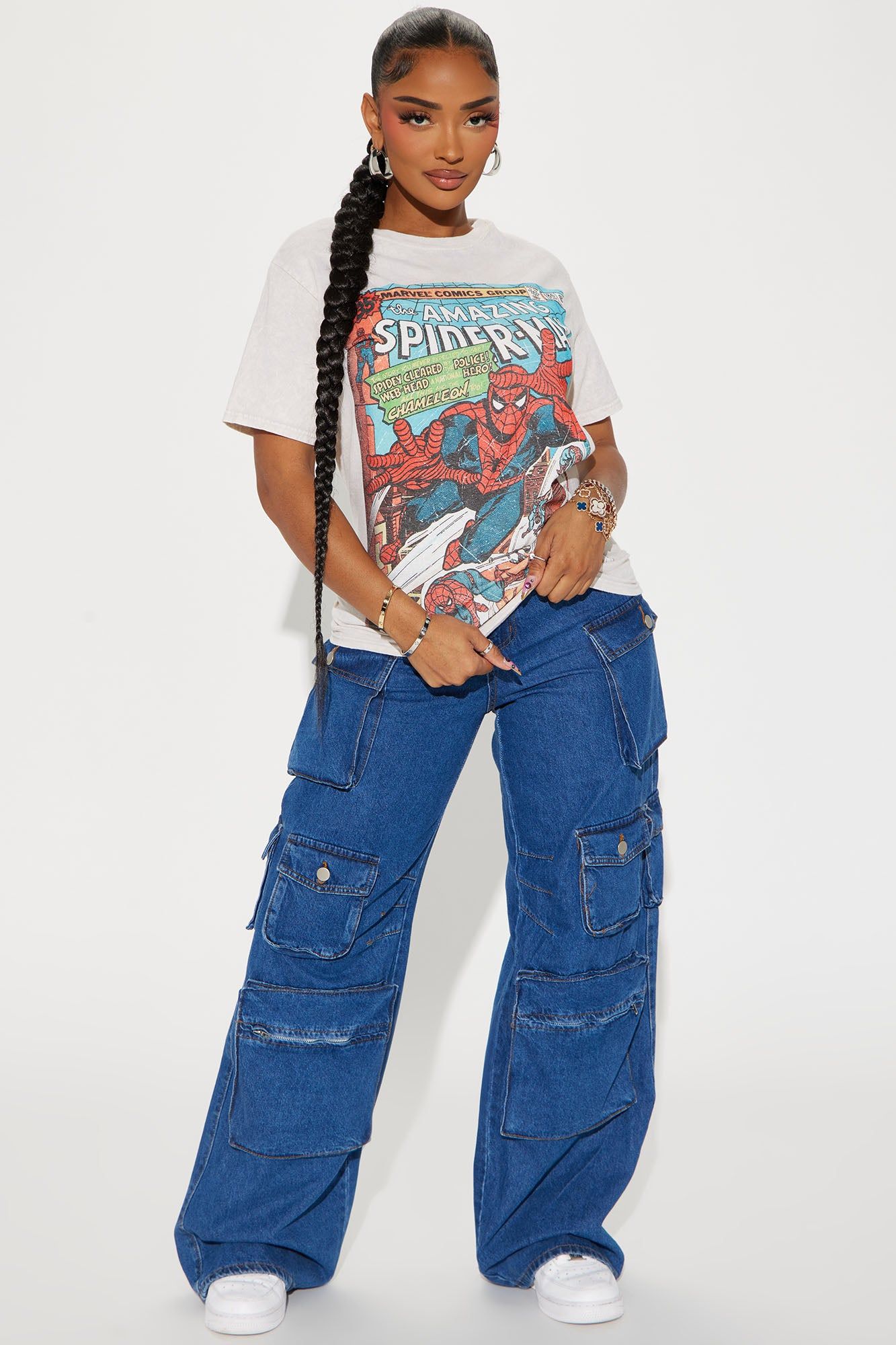 Amazing Spiderman Comic Washed Tee - White/combo sold by Fashion Nova product image thumbnail 3