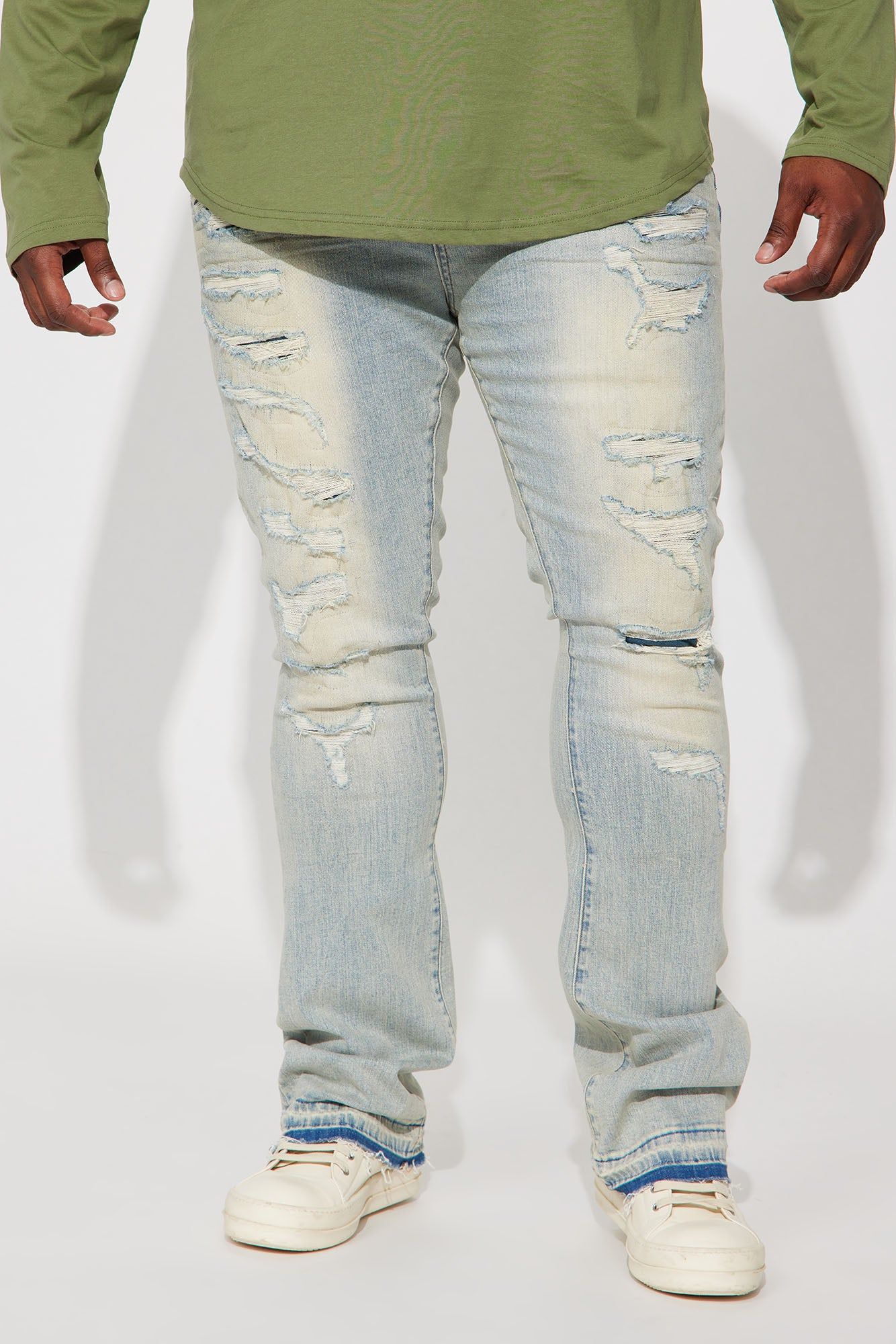 Keep It Going Stacked Skinny Flare Jeans - Light Wash sold by Fashion Nova product image thumbnail 2