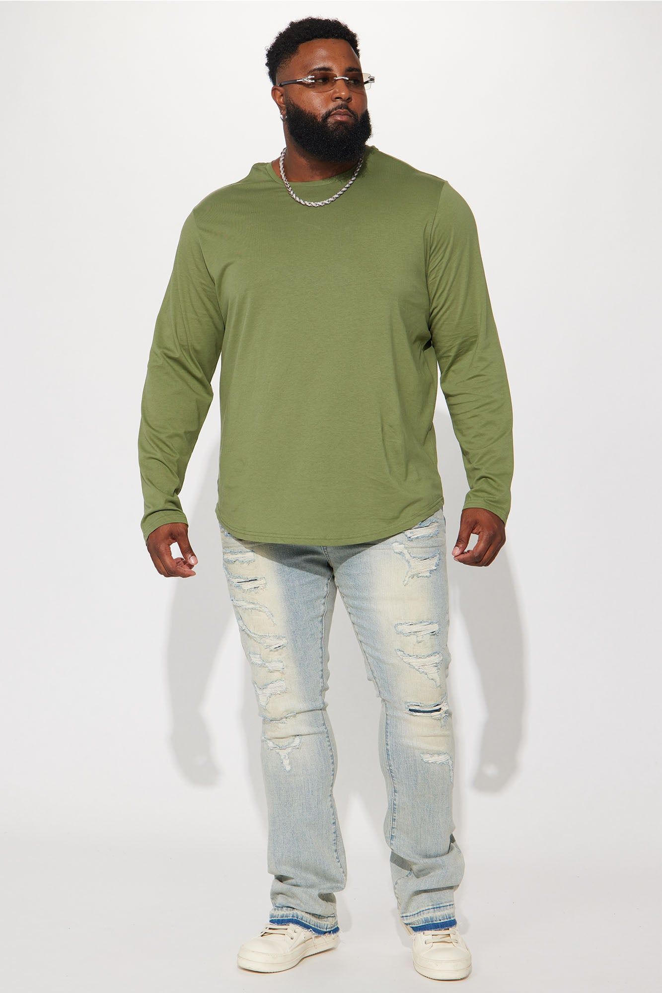 Keep It Going Stacked Skinny Flare Jeans - Light Wash sold by Fashion Nova product image thumbnail 7