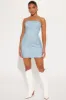 Frankie Faux Leather Micro Mini Dress - Blue sold by Fashion Nova