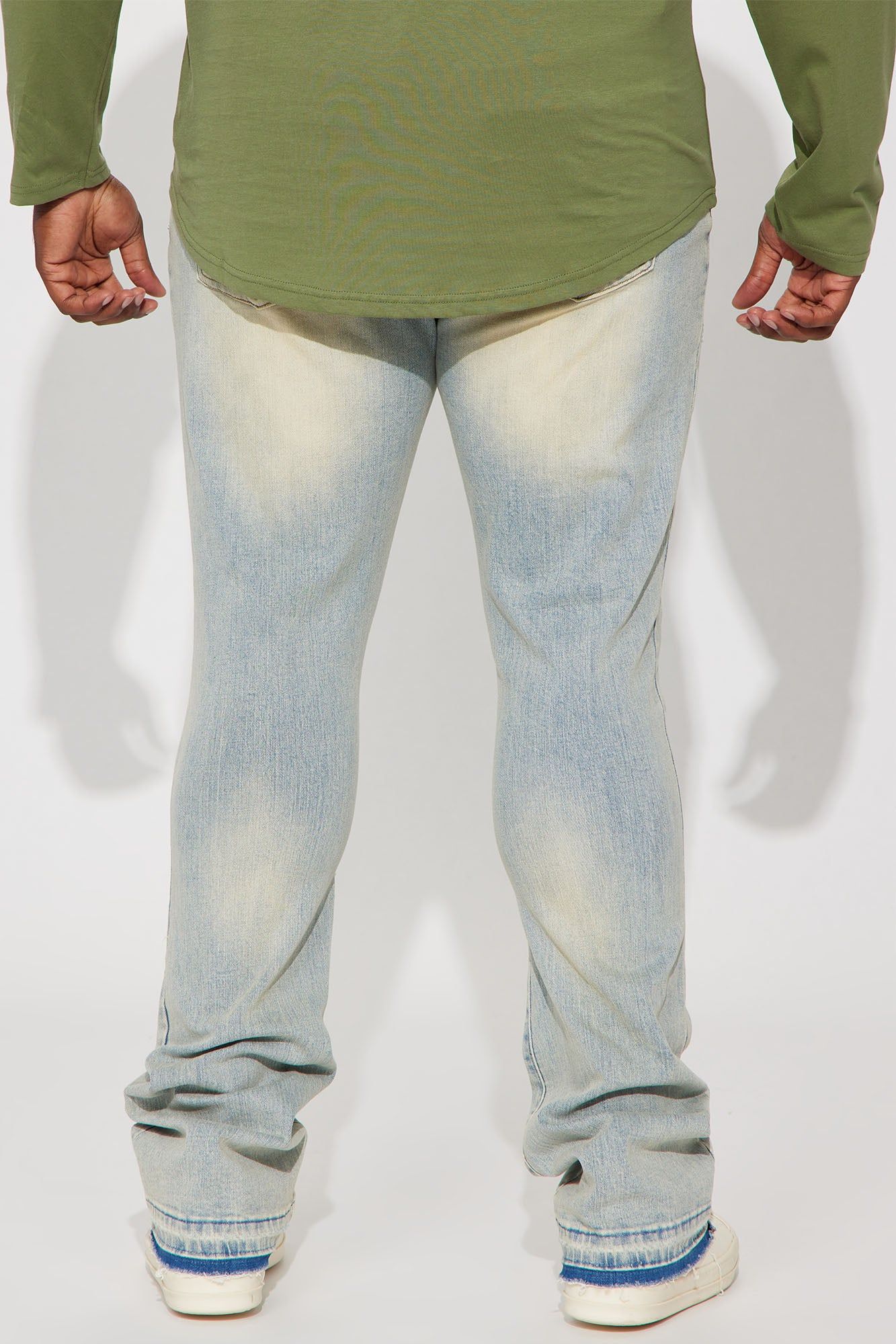 Keep It Going Stacked Skinny Flare Jeans - Light Wash sold by Fashion Nova product image thumbnail 8