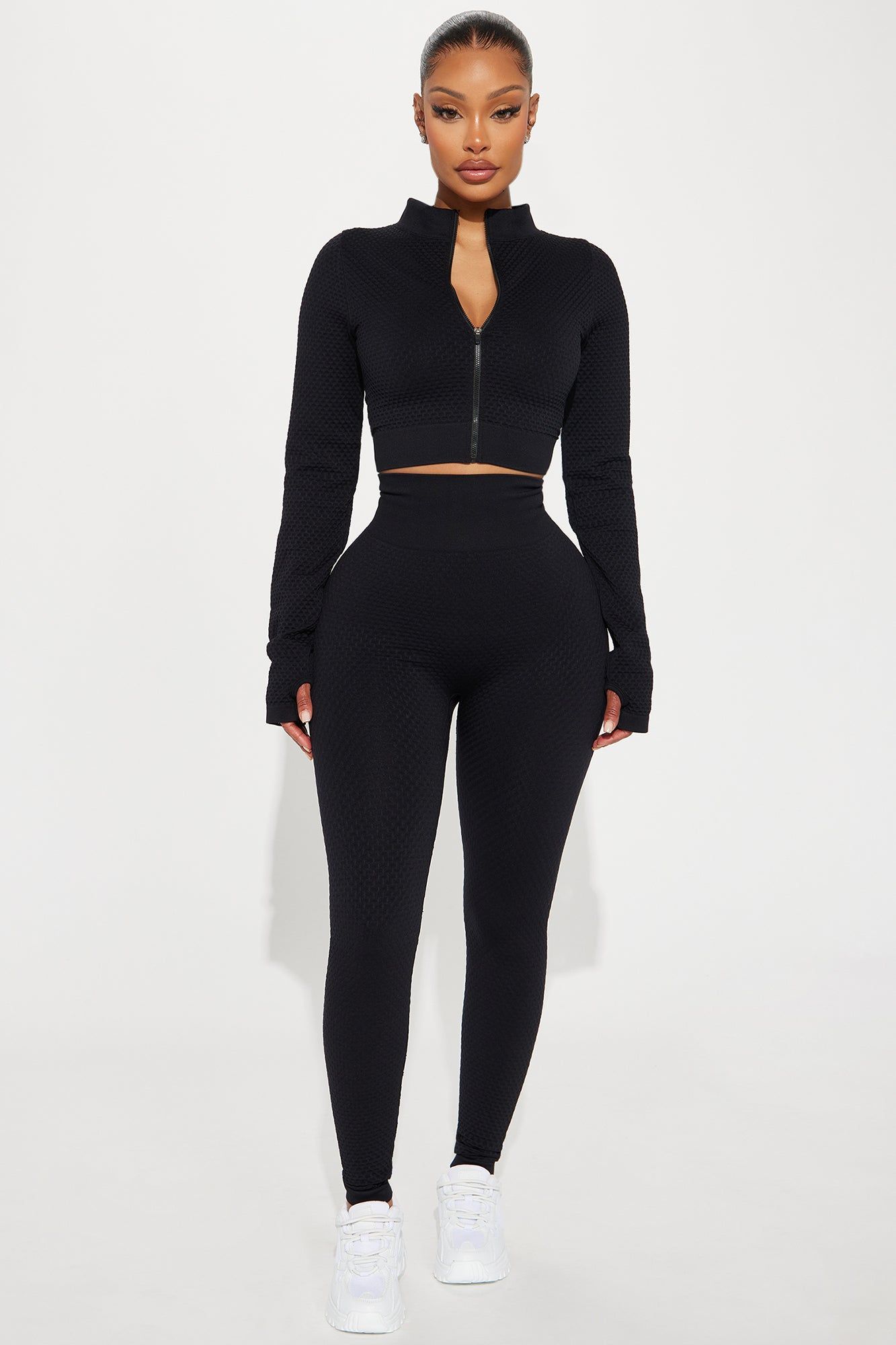 Good Form Textured Seamless Active Legging - Black sold by Fashion Nova