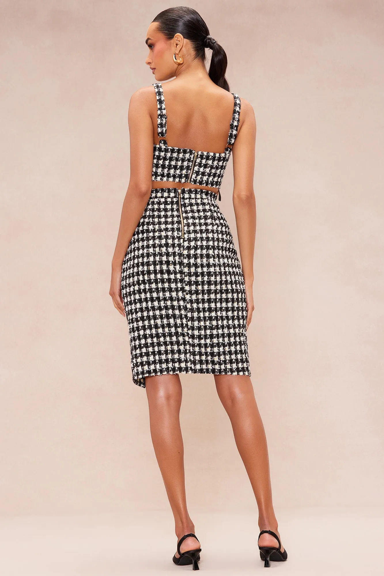 Rosalina Tweed Skirt Set - Black/White sold by Fashion Nova product image thumbnail 4