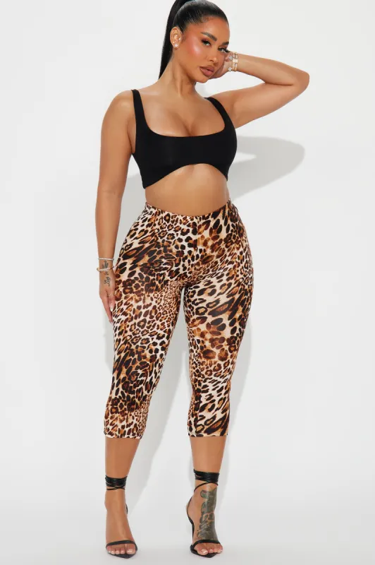 Firenze Capri Legging - Brown/combo sold by Fashion Nova