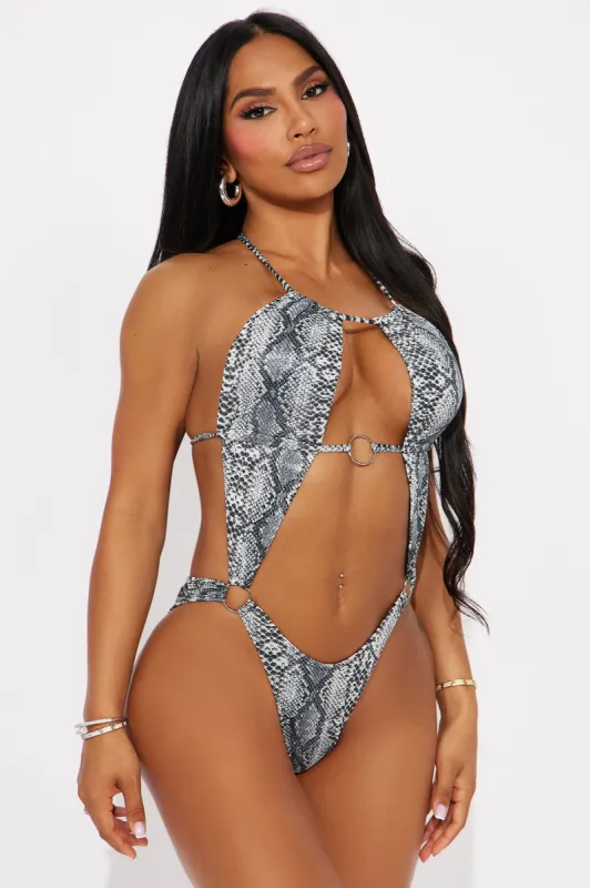 Out Of Control 1 Piece Monokini - Grey/combo sold by Fashion Nova
