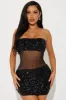 High Class Sequin Mini dress - Black sold by Fashion Nova