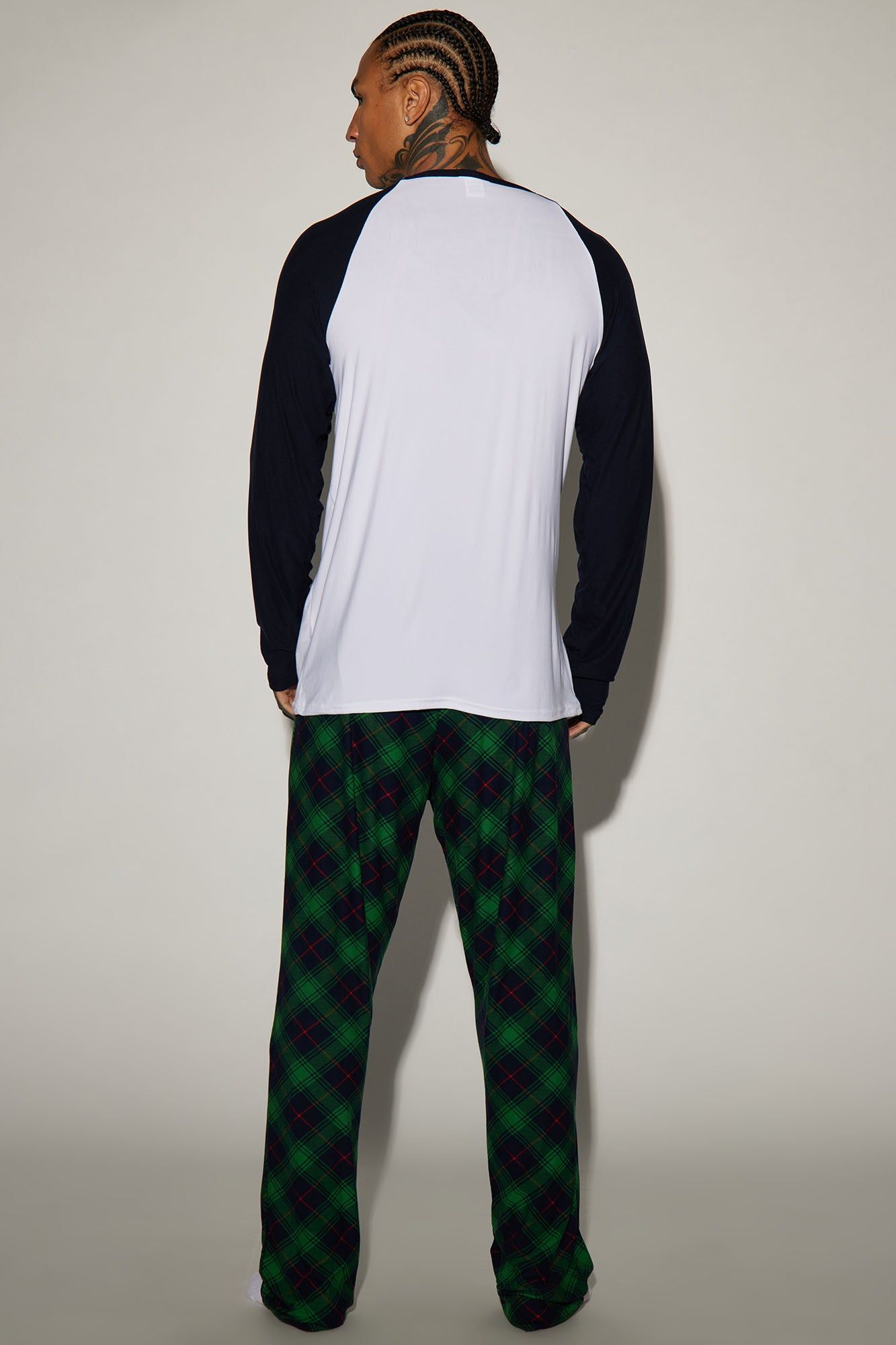 Straight Outta Money Holiday PJ Set - Green/combo sold by Fashion Nova product image thumbnail 3