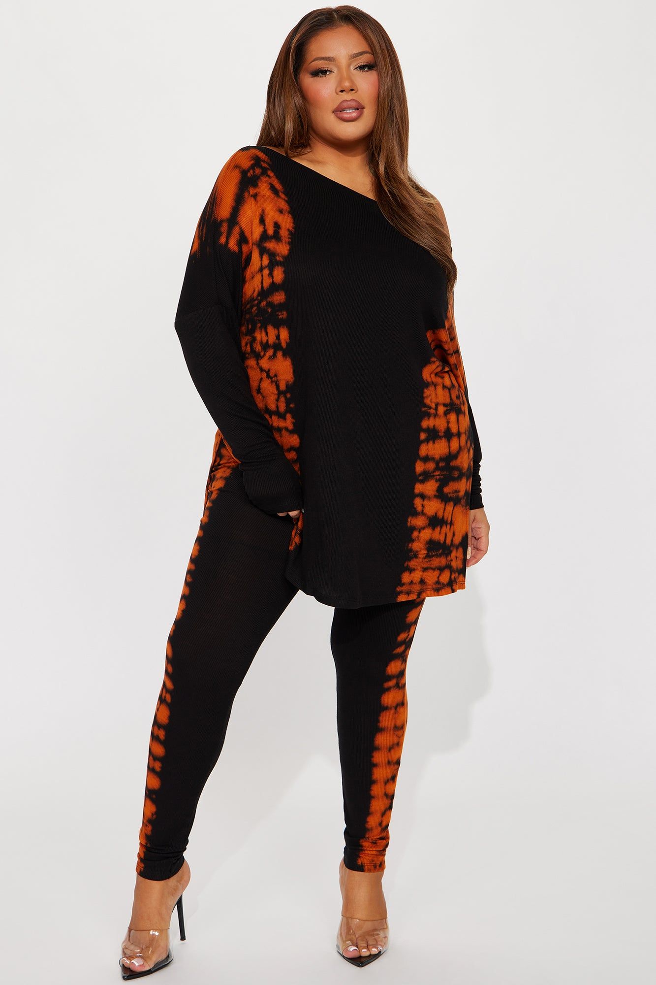 Groundbreaking Tie Dye Legging Set - Black/combo sold by Fashion Nova product image thumbnail 4