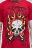 Ed Hardy Flame Skull Thermal Long Sleeve - Red/combo sold by Fashion Nova