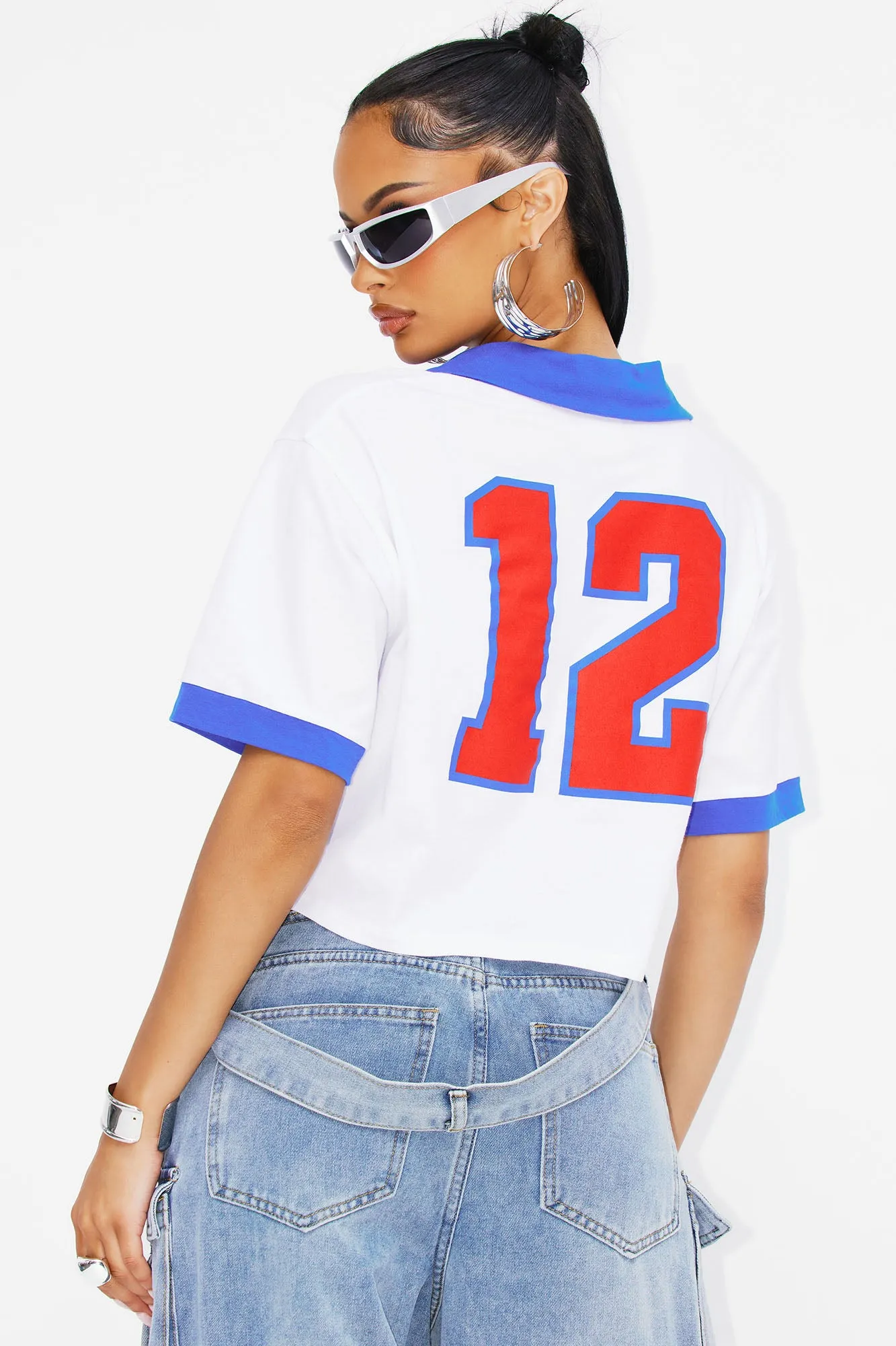 Made In USA Polo Tee - White sold by Fashion Nova product image thumbnail 4