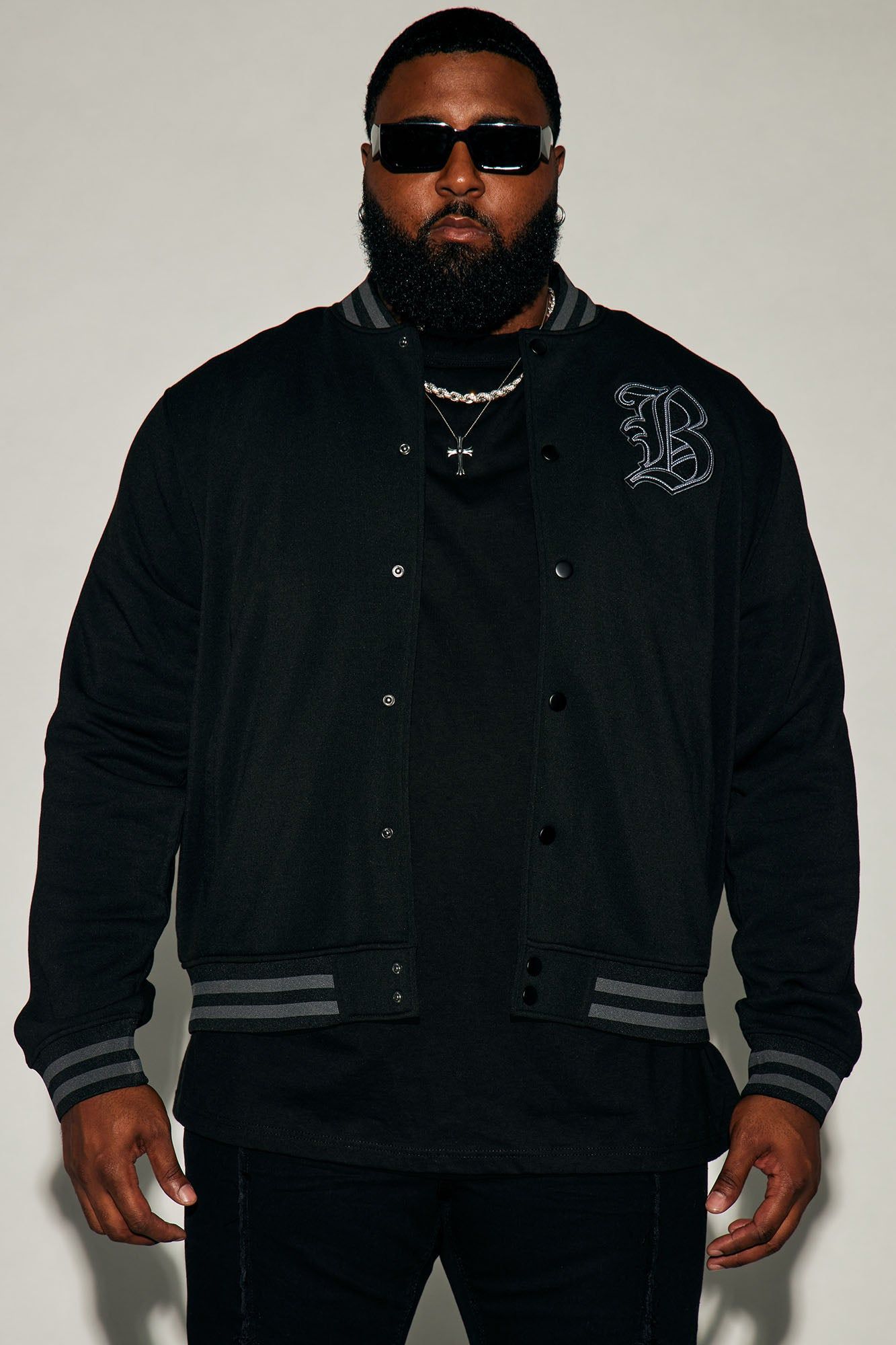 Blessed Varsity Jacket - Black sold by Fashion Nova product image thumbnail 5