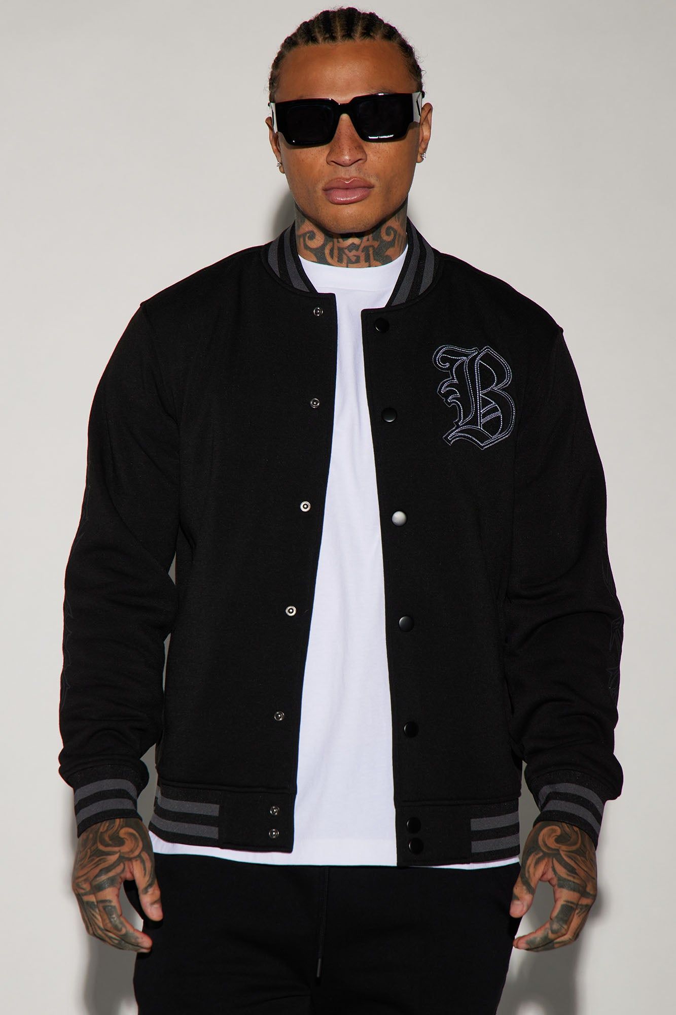 Blessed Varsity Jacket - Black sold by Fashion Nova product image thumbnail 4